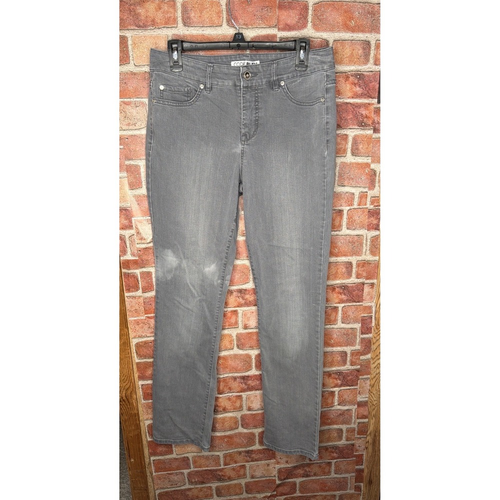 Code Bleu Chelsea Classic Straight Leg Jeans Gray Denim Pants Womens Size 6